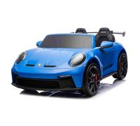 Beneo Motors 4x4 Voiture électrique Enfants 24V 2 Places Porsche 911, Bleuw, 4 x 200W Moteurs, Batterie Lithium, télécommande parentale 2,4 GHz, Suspension, USB/AUX, phares LED, Licence Officielle