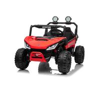 Beneo Motors 4x4 Voiture électrique Enfants 24V - 2 Places T-Rex Ride, Rouge, 4×45W Moteurs, Batterie Lithium, télécommande parentale 2,4 GHz, LED, MP3 USB/AUX - Véhicule Tout-Terrain 3 à 8 Ans