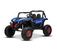 Beneo Motors 4x4 Voiture électrique Enfants Buggy 24V 2 Places Neuf RSX, Bleu, véhicule électrique avec télécommande 2.4Ghz pour 3-8 Ans, Batterie Lithium, 4x45W, MP3/USB/AUX, LED Avant et arrière