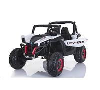 Voiture électrique Ride-On Toy NEUF RSX buggy 24V blanc - 2.4Ghz, 4 X MOTEUR, télécommande, deux places, clé de contact, roues en EV