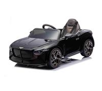 Beneo Motors Voiture électrique Enfants 12V Bentley Bacalar - Moteur 2×12V/25W, Batterie Lithium, Suspension, LED, USB/AUX, Télécommande 2,4GHz, Adaptateur 220V→12V 1000mA, Licence Officielle, Noir