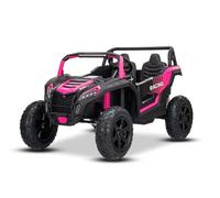 Beneo Motors Voiture électrique Enfants 24V 2 Places UTV XXL véhicule, Rose avec Moteur différentiel, Roues Caoutchouc gonflables, Frein à Disque, suspensions, Volant réglable, Bluetooth & MP3/USB/SD