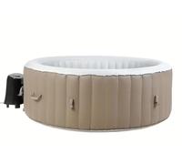 BeneoSpa Nouveau 2026 Spa Gonflable Portable à Bulles, Bain à Remous, Jacuzzi (Marron-Blanc)