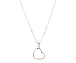 Beneto Collier Gentle Silver Necklace with Heart AGS977 / 47 sBE1526 Marque, Estándar, Métal Non précieux, Pas de gemme