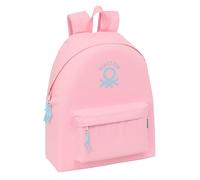 Benetton Basic Rose pastel Sac à dos pour enfant, qualité et résistance maximale, confortable et polyvalent, 33 x 15 x 42 cm