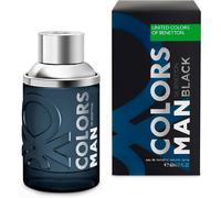 Benetton-Black From United Colors,Eau De Toilette Spray Pour Homme,Parfum Ambré Et Boisé Avec Citrus,Bergamote,Bois,Lavande,Oud,Vanille Et Musc-60 Ml