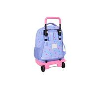 safta Benetton Lilas - Grand Sac à Dos à roulettes, Compact, Amovible, idéal pour Enfants de différents âges, Confortable et Polyvalent, qualité et résistance, 33 x 22 x 45 cm, Lilas, M, Décontracté