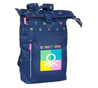 Safta Sac à dos Benetton Cool – Rabat pour ordinateur 15,6" , confortable et résistant, bleu marine