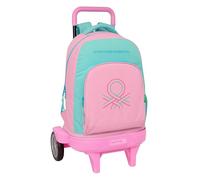 Safta Benetton Dolce 33l 33x45x22cm Wheeled Backpack Rose Enfants