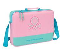 Safta Benetton 38x28x6 Cm Laptop Bag Rose Enfants