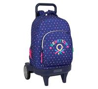 Benetton Drop - Grand Sac à Dos à roulettes, Compact évolution, Amovible, idéal pour Les Enfants de différents âges, Confortable et Polyvalent, qualité et résistance, 33 x 22 x 45 cm