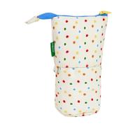 Benetton Portatodo Cubilete "Topitos", Porte-tout jouet pour enfant, Polyester 300D, Blanc cassé, 8 x 19 x 6 cm, A partir de 3 ans