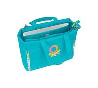 BENETTON SUMMER - Sac pour ordinateur portable 14,1" avec poche, sac à dos, idéal pour enfants de différents âges, confortable et polyvalent, qualité et résistance, 54 x 17 x 31 cm, bleu, M,