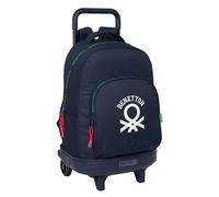 BENETTON TOGETHER - Grand sac à dos à roulettes, compact, amovible, idéal pour les enfants de différents âges, confortable et polyvalent, qualité et résistance, 33 x 22 x 45 cm