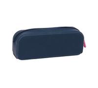 Safta Benetton DAMERO - Trousse carrée en silicone, trousse pour enfant, idéale pour les enfants d'âge scolaire, confortable et polyvalente, qualité et résistance, 18,5 x 5,5 x 7,5 cm, bleu marine, M,