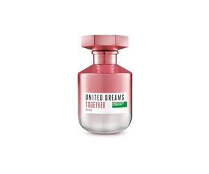 Benetton - United Dream Together, Eau de Toilette pour Femme - Longue Durée - Parfum sensuel, décontracté et féminin - Notes florales et fruitées - Idéal pour la journée - 80 ml