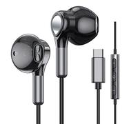 BENEWY Écouteurs USB C pour Samsung Galaxy S22 Ultra S21 FE S20 A53 Ecouteur avec Microphone Intra-Auriculaire Filaires Type iPad Pro 2021/2020 Air 5/4/Mini 6, Google Pixel Noir, (ME542)