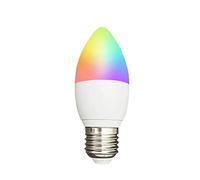 Benexamrt Tuya Zigbee 3.0 ampoule à bougie intelligente E26 / E27 5W ampoule à LED RGBW lampe à intensité variable vie intelligente Alexa Google Home (1 paquet)