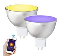 BENEXMART Lot de 2 ampoules LED GU5.3 MR16 12 V WiFi Alexa Google Home Assistant IFTTT Tuya Smart Life APP Télécommande RGB LED Light Dimmer Lampe