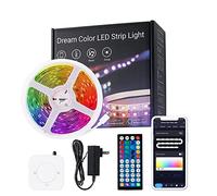 BENEXMART Tuya WiFi 16.4ft RGBIC LED Bande Lumière Dreamcolor Adressable Flexible Bande Smart Home Decor TV Rétro-Éclairage Alexa Google Home