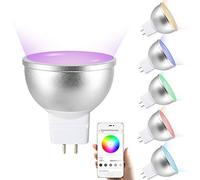 BENEXMART Zigbee MR16 LED intelligentes 5 W RGBW avec application Tuya Contrôle vocal par Alexa Google Home Echo Plus… (6 paquet)