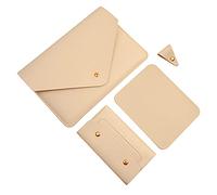 Benfan Housse pour Ordinateur Portable 13" Compatible avec MacBook Air 13 2024, MacBook Pro 13, Dell XPS 13 avec Petite Pochette, Tapis de Souris et Organisateur de Cordon - Beige