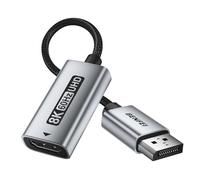 BENFEI Adaptateur DisplayPort 1.4 vers HDMI 2.1 8K@60Hz/4K@240Hz/1080P@480Hz, Conversion unidirectionnelle, Convertisseur Aluminium pour Moniteur de Jeu, téléviseur, AMD, NVIDIA
