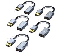 BENFEI Adaptateur DisplayPort vers HDMI 4K (2K@60Hz, 1080P@120Hz) Unidirectionnel DP Ordinateur vers HDMI Moniteur Compatible pour HP, Dell, GPU, AMD, NVIDIA, et Plus. mâle à Femme Lot de 5