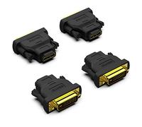 BENFEI Adaptateur DVI vers HDMI, DVI bidirectionnel (DVI-D) vers HDMI mâle vers Femelle avec Cordon plaqué Or 4 Pack