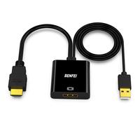 BENFEI Adaptateur HDMI vers DisplayPort, Convertisseur HDMI vers DP avec Audio pour Ordinateur Portable