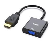 BENFEI Adaptateur HDMI vers VGA, (mâle vers Femelle) pour Bureau, Ordinateur Portable, PC, Moniteur, projecteur, HDTV, Chromebook, Raspberry Pi, Roku, Xbox et Plus - Noir