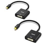 BENFEI Adaptateur Mini DisplayPort vers DVI, adaptateur 2 Paquet Mini DP plaqué or (compatible Thunderbolt 2) vers DVI compatible avec MacBook Air/Pro, Microsoft Surface Pro/Dock