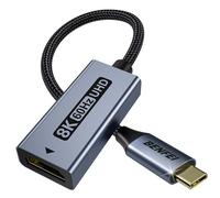 BENFEI Adaptateur USB C vers HDMI 2.1 (8K@60Hz, 4K@240Hz, Coque Aluminium, Tresse Nylon) Compatible avec iPhone 15/16 Pro/Max, MacBook Pro/Air 2023, iPad Pro, Surface Book 2 Lire la Suite