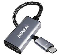 BENFEI Adaptateur USB C vers HDMI 4K@60Hz, 2K@144Hz Adaptateur Thunderbolt 3/4 vers HDMI Compatible avec iPhone 16 15 Plus Pro Max, MacBook Pro,Samsung Galaxy S24[Coque en Aluminium et câble en Nylon]