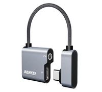 BENFEI Adaptateur USB C vers Prise Audio avec Charge Rapide 60 W, USB-C vers Casque Femelle de 3,5 mm, Compatible avec iPhone 15 Pro Max/15 Pro/15, Samsung Galaxy S24/S23/S22/S21 Ultra, iPad Pro