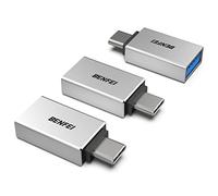 BENFEI Adaptateur USB C vers USB 3.0, 3 Pack USBC vers USB Adaptateur, Compatible avec MacBook 2018 2017 2016, Samsung Galaxy Note 8, Galaxy S8 S8 + S9, Google Pixel, Nexus, Argent