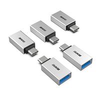 BENFEI Adaptateur USB C vers USB 3.0, 5 Pack USBC vers USB Adaptateur, Compatible avec MacBook 2018 2017 2016, Samsung Galaxy Note 8, Galaxy S8 S8 + S9, Google Pixel, Nexus, Argent