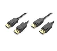 BENFEI Câble DisplayPort vers DisplayPort, câble DP vers DP mâle vers mâle, Cordon plaqué Or, Prend en Charge 4K@60Hz, 2K@144Hz Compatible pour Lenovo, Dell, HP, ASUS et Plus-1.8 m (Lot de 2)