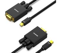 BENFEI Câble Mini DisplayPort vers VGA, 2 Paquet Câble Mini DisplayPort vers VGA 1,8 m (Compatible Thunderbolt 2) avec MacBook Air/Pro, Surface Pro/Dock, Moniteur, Projecteur