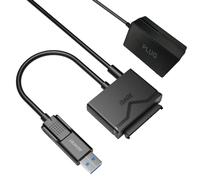 BENFEI Câble SATA vers USB 3.0, Adaptateur USB 3.0 vers SATA III Compatible avec Disque Dur HDD/SSD de 2,5 à 3,5" avec Adaptateur d'alimentation 12 V/2 A, Prend en Charge UASP