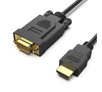 BENFEI Câble unidirectionnel HDMI (source) mâle vers VGA (écran) mâle de 4,6 m pour ordinateur, ordinateur de bureau, ordinateur portable, PC, moniteur, projecteur, HDTV, Raspberry Pi, Roku, Xbox
