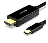 BENFEI Câble USB de Type C (Thunderbolt 3) vers HDMI 4K UHD 3 m, Adaptateur USB 3.1 (USB-C) vers HDMI mâle vers mâle plaqué Or