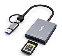 BENFEI CFexpress Lecteur de Cartes Type A avec USB 3.2 (Gen 2) 10 Gbit/s, USB-C et USB-A 2 en 1 Type A CFexpress, Compatible avec Windows/Mac/Linux/Android