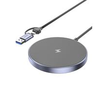 BENFEI Chargeur magnétique à Induction sans Fil iphone, Chargeur Apple Magsafe 15W avec Ports de Charge USB A/C pour iPhone 16 Pro Max/16 Pro/16 Plus/16/15/14/13/12 Series, AirPods Pro 2, AirPods 2/3