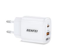 BENFEI Chargeur Rapide 33W GaN USBC, Bloc de Charge Murale Compact Bicolore 2 Ports, Chargeur de Voyage Portable pour iPhone 17/16/15, Galaxy S25/S24/S23, Pixel 10/9/8, iPad/AirPods/MacBook/Steam Deck