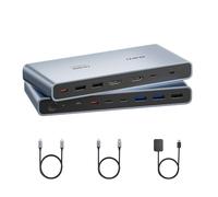 BENFEI Commutateur KVM USB-C/HDMI 1 moniteur 2 ordinateurs 4K@60Hz Switch | entrée PD 100W, sortie PD 18W, 2xUSB-C, 2xUSB 3.0, 3xUSB 2.0 pour clavier/souris/imprimante/webcam, avec contrôleur de bureau