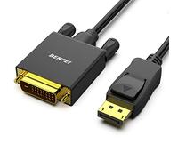 BENFEI DisplayPort to DVI Adapter DP Display Port to DVI Converter Male to Male Gold-Plated Cord 6 Feet Black Cable for Lenovo Dell HP and Other Brand