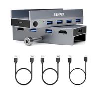 BENFEI HDMI 2.1 KVM Switch 8K@60Hz 4K@240Hz/165Hz/144Hz/120Hz, Conception de fixation par clip, USB 3.0 Switch 4 ports USB partageant 1 écran et clavier souris imprimante U disk pour 2 PC