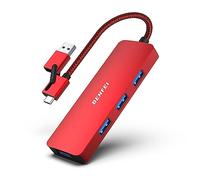 BENFEI Hub USB 3.0, HUB USB C, Hub USB Type-A/Type-C 2-en-1 avec 4 Ports USB 3.0 Compatible pour MacBook, Mac Pro, Mac Mini, iMac, Surface Pro, XPS, PC, Clé USB, Disque Dur Mobile