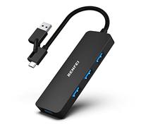 BENFEI Hub USB 3.0, Hub USB Type-A/Type-C 2-en-1 avec 4 Ports USB 3.0 Compatible pour MacBook, Mac Pro, Mac Mini, iMac, Surface Pro, XPS, PC, Clé USB, Disque Dur Mobile